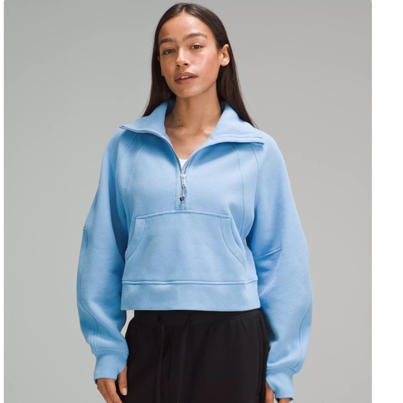 Lululemon scuba half zip pullover M/L aero blue - Picture 1 of 2
